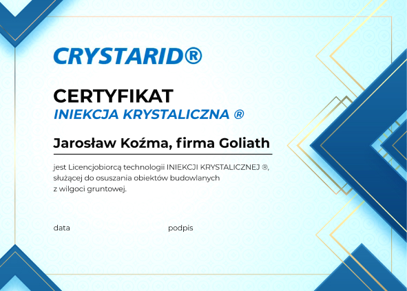 Certyfikat Iniekcji Krystalicznej